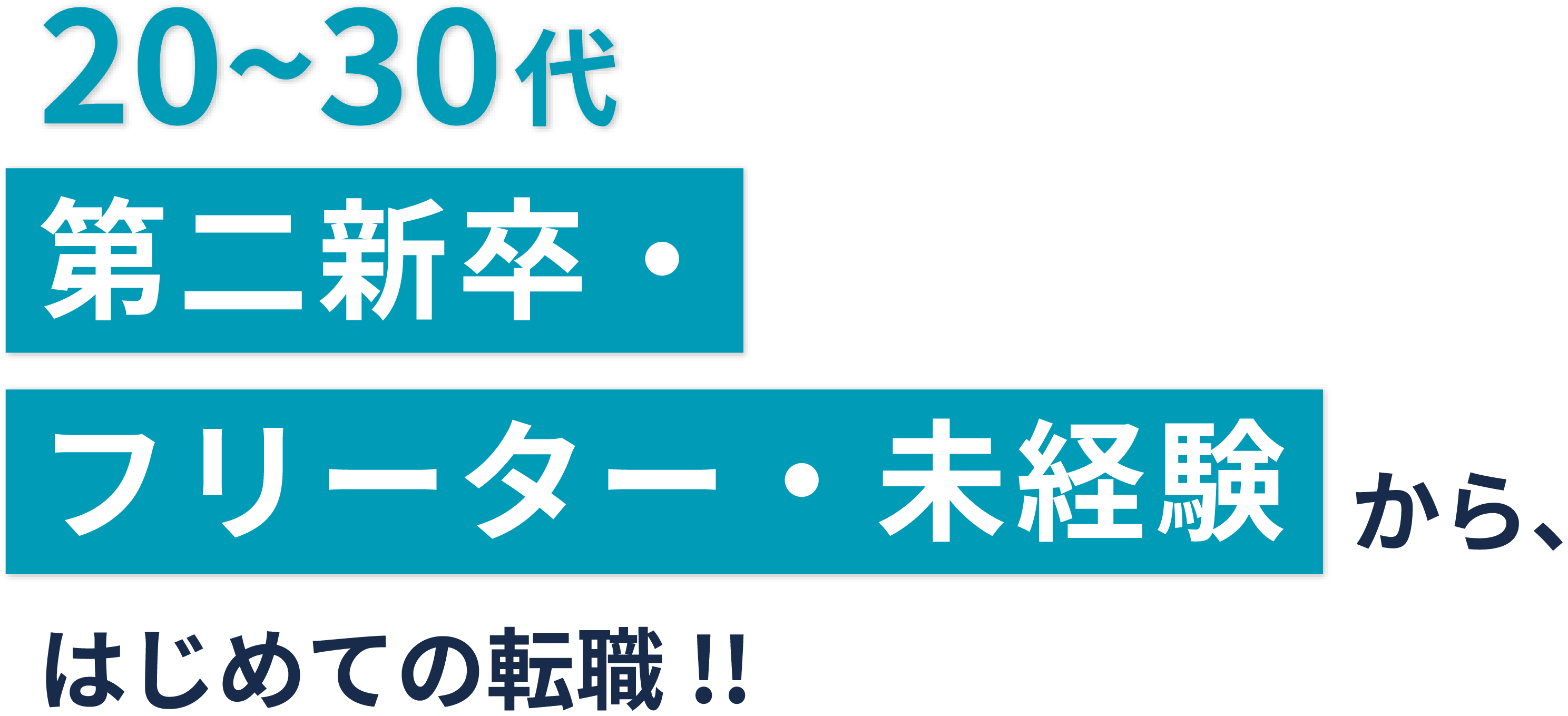 第二新卒・フリーター・未経験から、はじめての転職!!